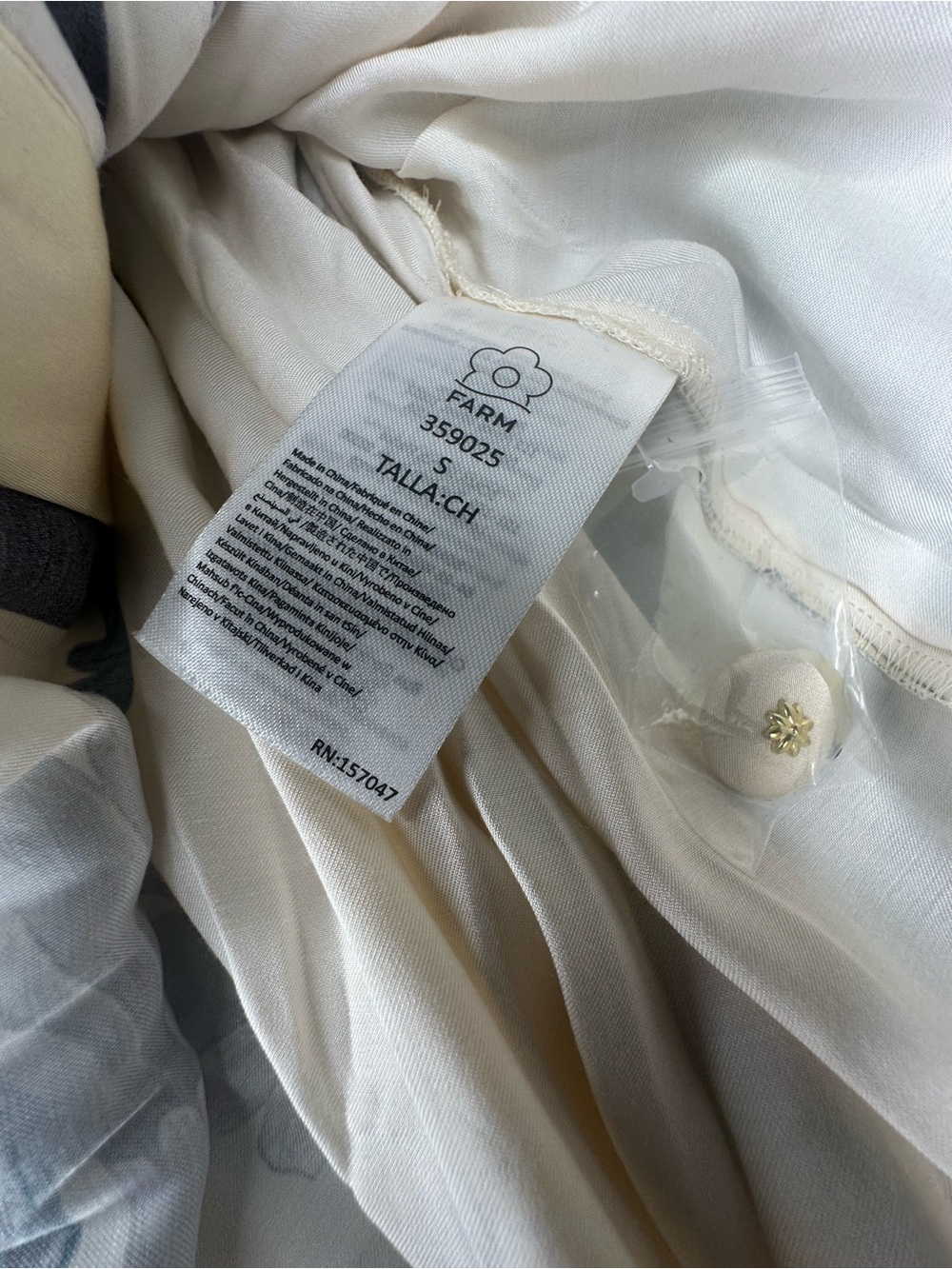 Farm Rio Golden Nature Belt Midi Dress NWT Size S - Picture 7 of 7